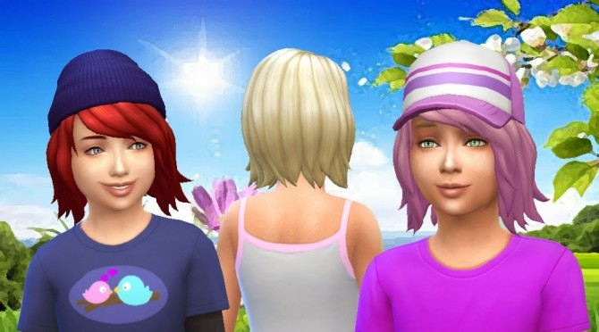 Sims 4 Bob Shaggy for Girls by Kiara at My Stuff