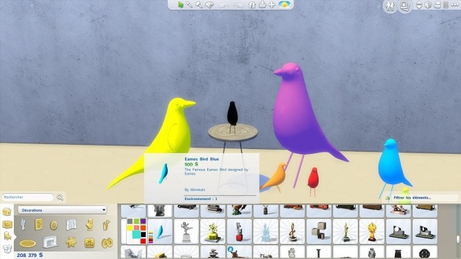 Sims 4 Eames bird at Meinkatz Creations