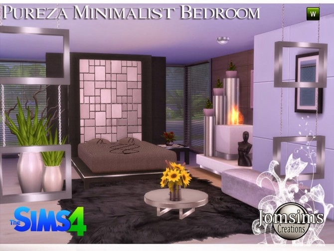 Sims 4 Pureza Minimalist bedroom at Jomsims Creations