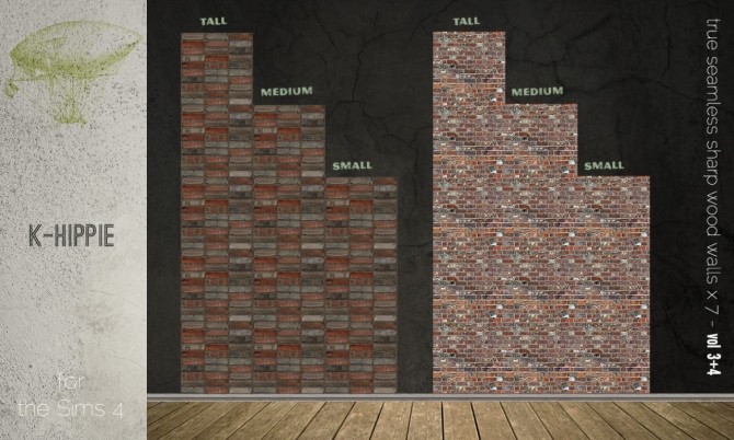 Sims 4 7 brick walls volume 3 at K hippie