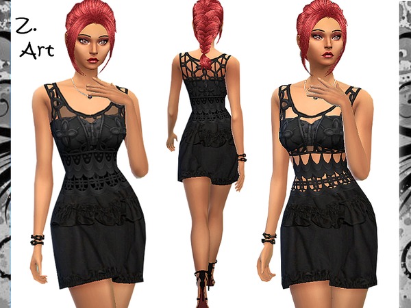 Sims 4 Open or Closed dress by Zuckerschnute20 at TSR