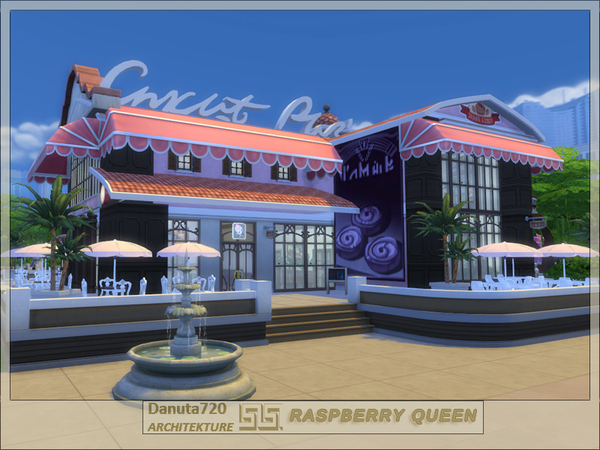 Sims 4 Raspberry Queen Restaurant by Danuta720 at TSR