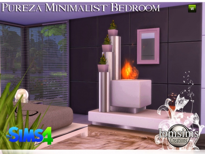 Pureza Minimalist Bedroom At Jomsims Creations Sims 4 Updates