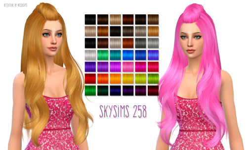 Sims 4 Skysims 258 hair retexture at Nessa Sims