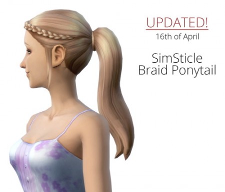 Braid Ponytail updated at SimSticle