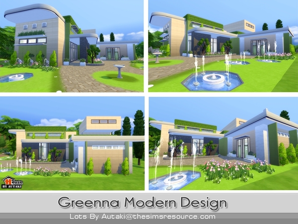 Sims 4 Greenna Modern Design by Autaki at TSR