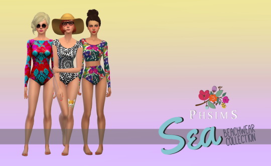 Sims 4 SEA beachwear collection at PHSIMS