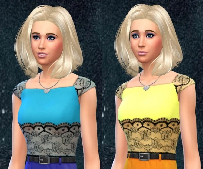 Sims 4 Lace dress by Koelia at Sims Artists