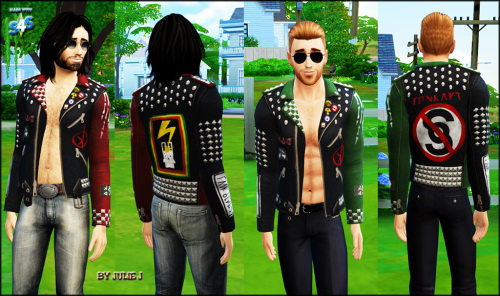 Sims 4 Open Leather Jacket for Males at Julietoon – Julie J