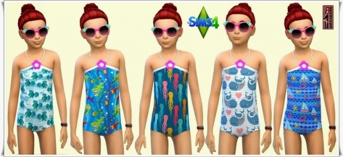 Sims 4 Swimwear Collection for Kids at Annett’s Sims 4 Welt