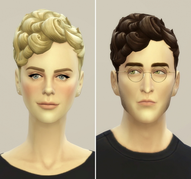 male long curly hair sims 4
