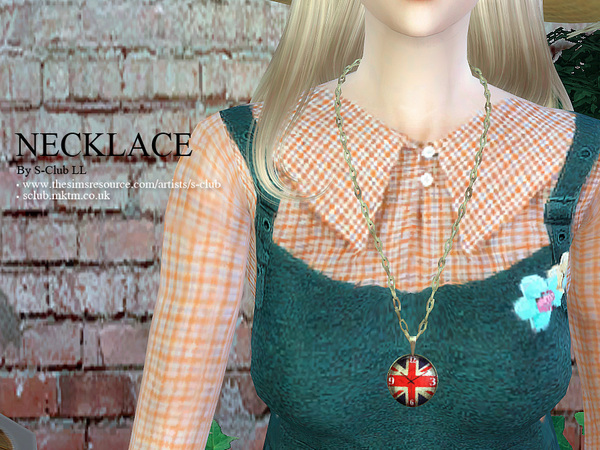 Sims 4 Necklace N02 by S Club LL at TSR
