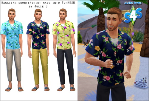 Sims 4 Hawaiian Shirt for Males at Julietoon – Julie J