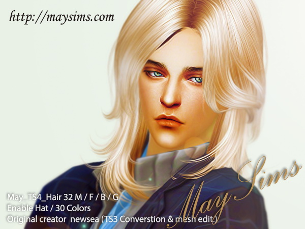 Sims 4 Hair 32 (Newsea) at May Sims