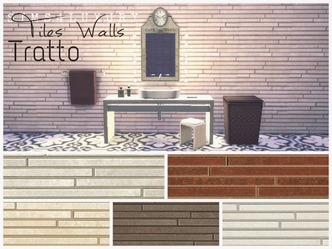 Sims 4 Tiles Walls Tratto at Sims4 Luxury