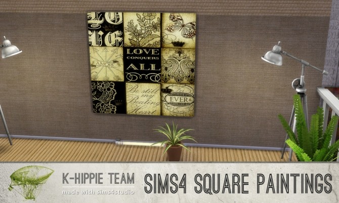 Sims 4 5 Paintings Square volume 1 at K hippie