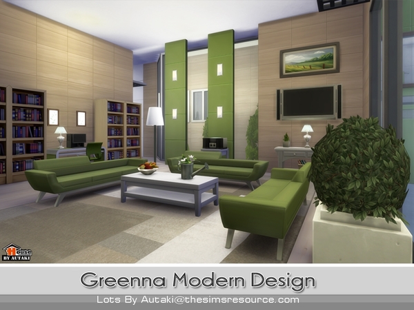 Sims 4 Greenna Modern Design by Autaki at TSR