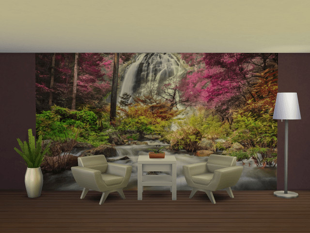 Sims 4 Waterfall wallpaper by Blackbeauty583 at Beauty Sims