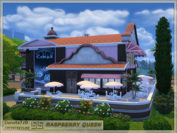 Sims 4 Raspberry Queen Restaurant by Danuta720 at TSR
