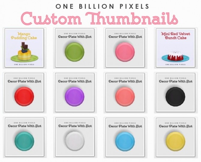 Sims 4 Decor Cakes & Plate With Slot at One Billion Pixels