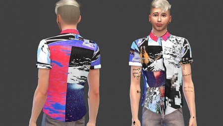 Various Male Button Ups at Sims 4 Sweetshop