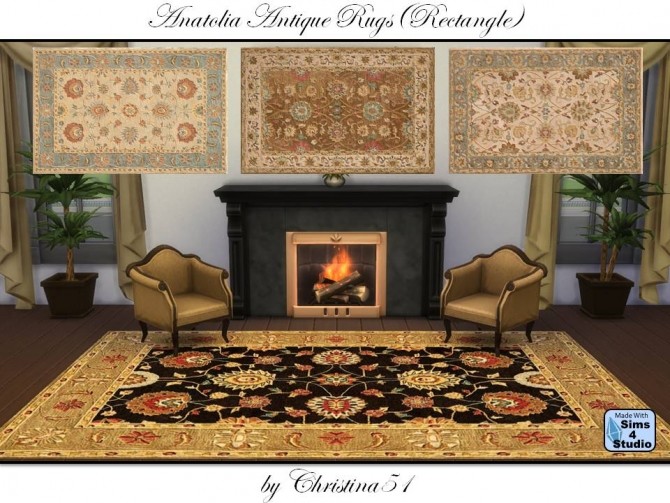 Sims 4 Anatolia Antique Rugs by Christina51 at Mod The Sims