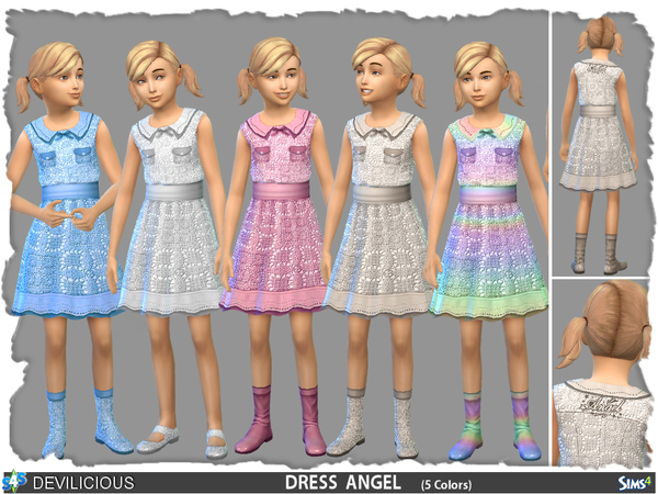 Sims 4 Angel Girls Set Mix and Match by Devilicious at TSR