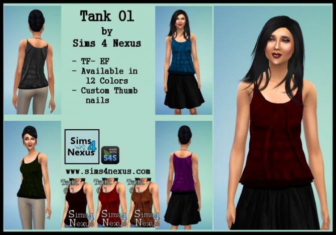 Sims 4 Tank 01 by SamanthaGump at Sims 4 Nexus