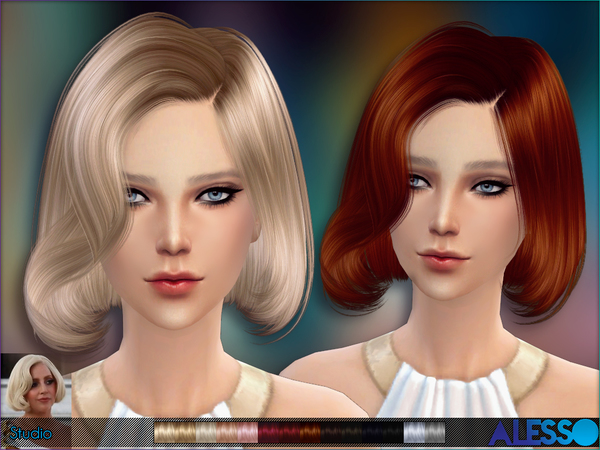 Sims 4 Studio Hair by Alesso at TSR