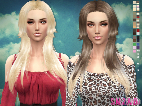 Sims 4 Rose hair 03 by sims2fanbg at TSR