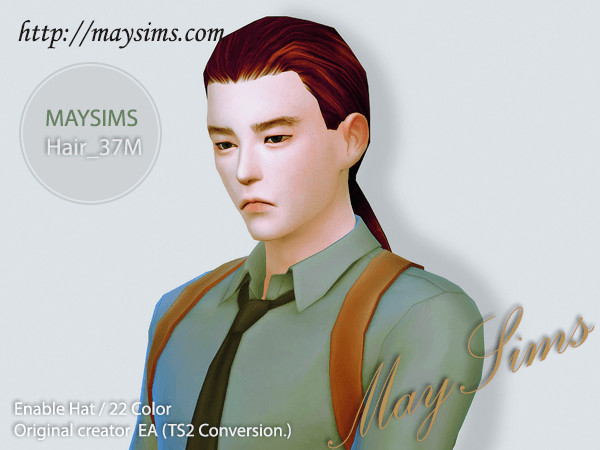 Sims 4 Hair 37 M TS2 conversion at May Sims