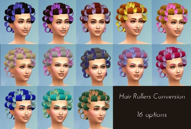 Sims 4 Hair Rollers Conversion at My Stuff