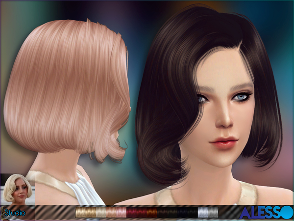 Sims 4 Studio Hair by Alesso at TSR