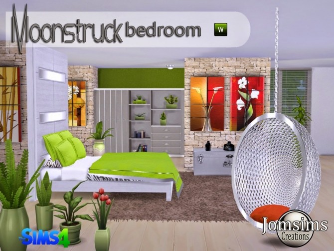 Sims 4 Moonstruck bedroom at Jomsims Creations
