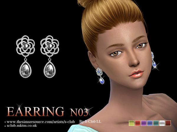 Sims 4 Earrings 03 by S Club LL at TSR