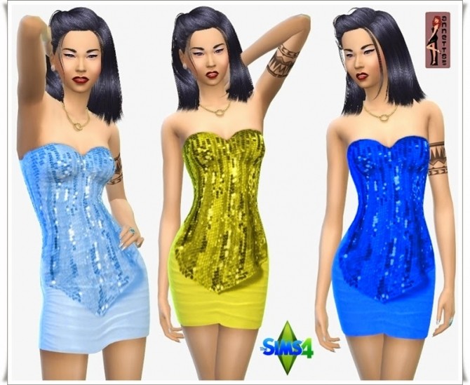 Sims 4 Zoe Party Dress at Annett’s Sims 4 Welt