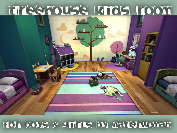 Sims 4 Treehouse Kidsroom by Waterwoman at Akisima