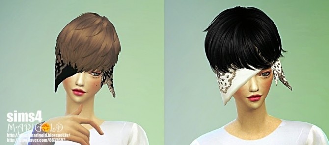 Sims 4 Head scarf acc at Marigold