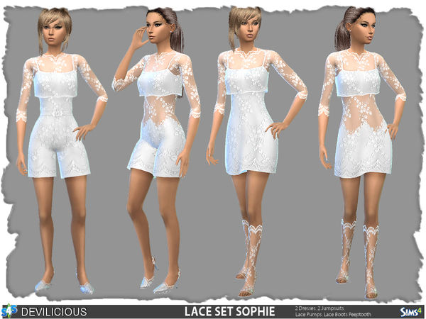 Sims 4 Sophie Lace set  by Devilicious at TSR