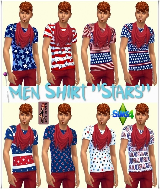Sims 4 Star Men Shirt at Annett’s Sims 4 Welt