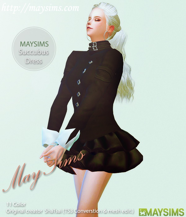 Sims 4 Succubus dress at May Sims