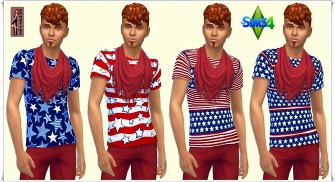 Sims 4 Star Men Shirt at Annett’s Sims 4 Welt