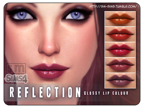 Sims 4 Reflection Glossy Lip Colour at TSR