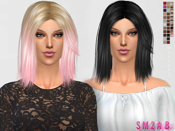 Sims 4 Medium Hair 01 by sims2fanbg at TSR