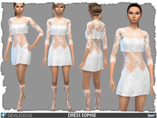 Sims 4 Sophie Lace set  by Devilicious at TSR
