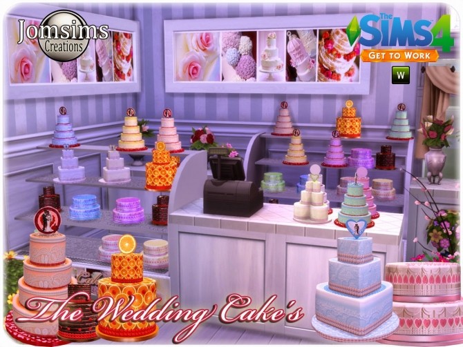 Sims 4 Wedding cake at Jomsims Creations