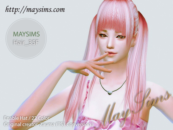 Sims 4 Hair 35F (Zauma) at May Sims