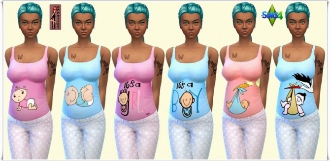 Sims 4 Maternity Top with Pants at Annett’s Sims 4 Welt