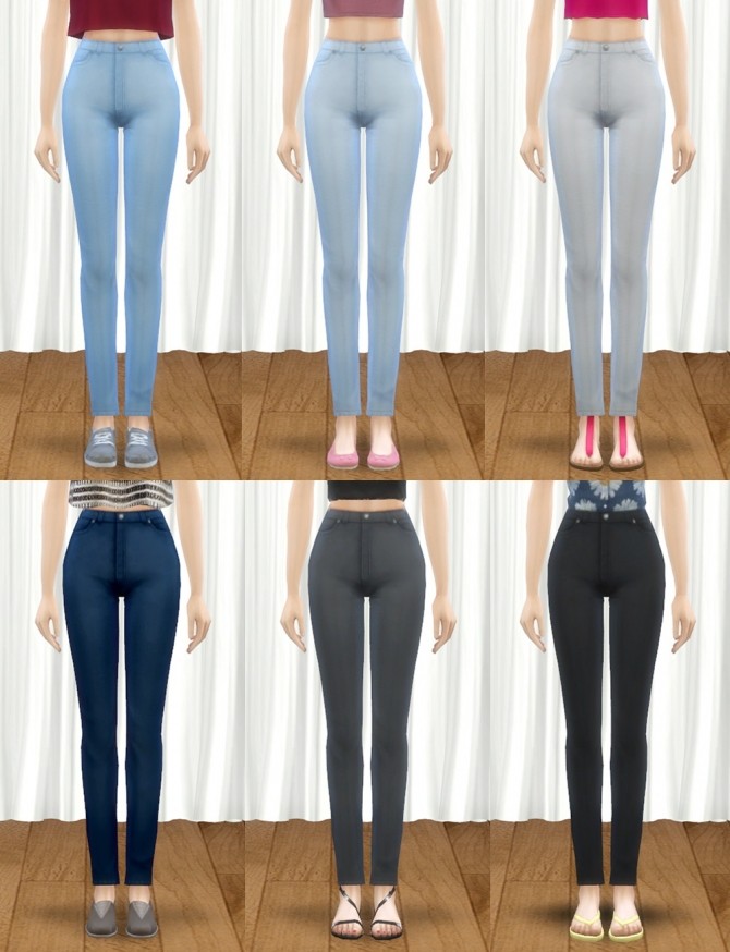 Maxis Match High Waist Denim Skinny Jeans At Pickypikachu Sims 4 Updates