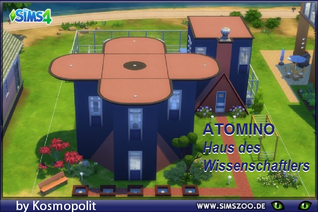 Sims 4 Atomino house by Kosmopolit at Blacky’s Sims Zoo